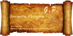 Gergely Piroska névjegykártya